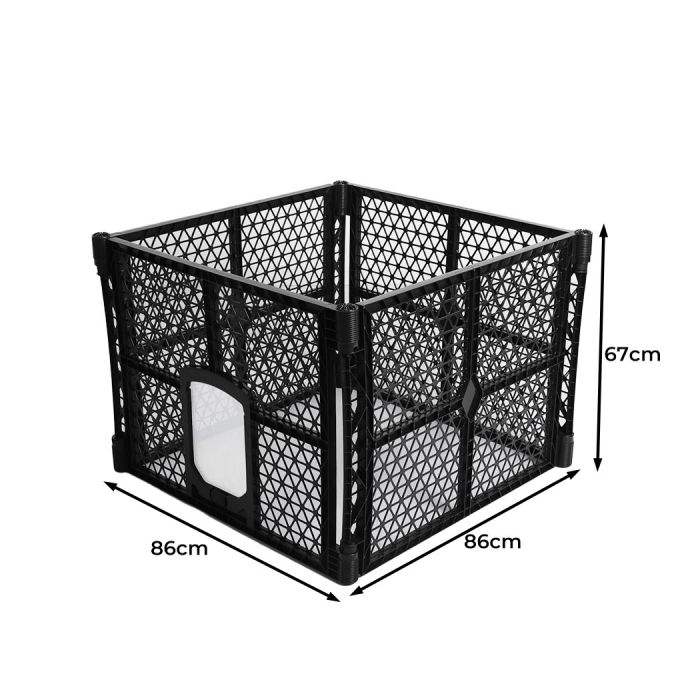 Foldable Dog Play Pens Plastic Garden Outdoor 4 Panels