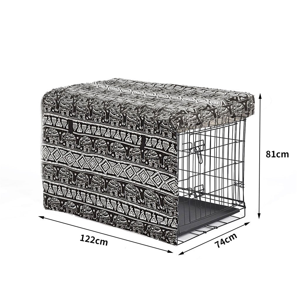 Pet Products Foldable Metal Carrier Portable Pet Kennel With Cover 48"