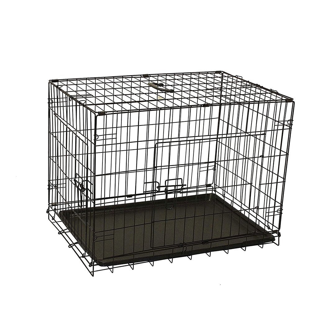 Pet Products Foldable Metal Carrier Portable Pet Kennel With Cover 48"