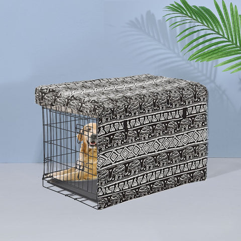 Pet Products Foldable Metal Carrier Portable Pet Kennel With Cover 48"