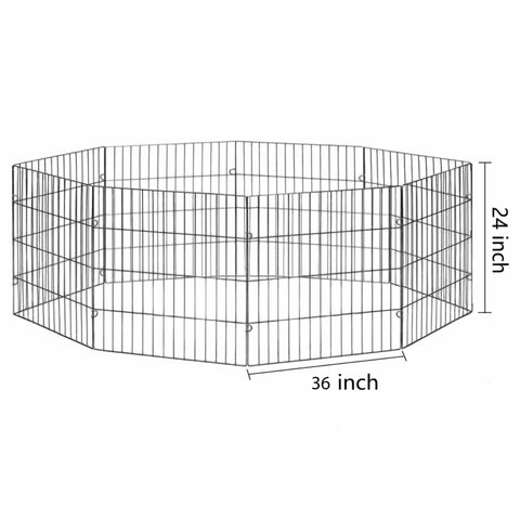Foldable Metal Pet Playpen - Large Indoor/Outdoor Fence