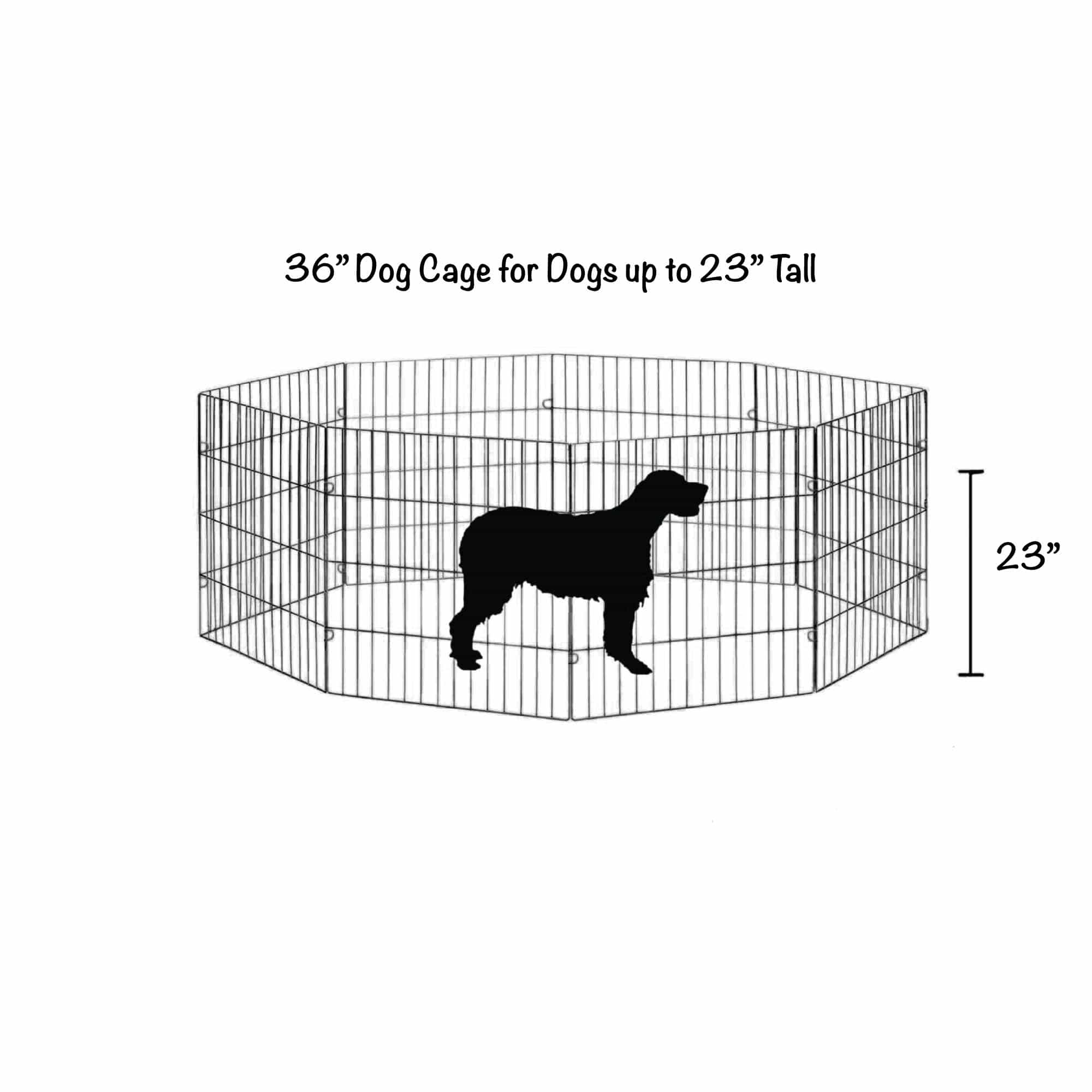 Foldable Metal Pet Playpen - Large Indoor/Outdoor Fence