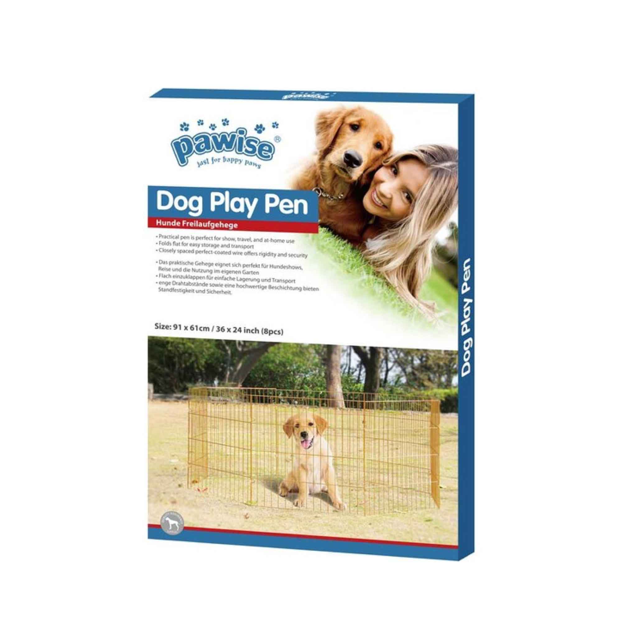 Foldable Metal Pet Playpen - Large Indoor/Outdoor Fence