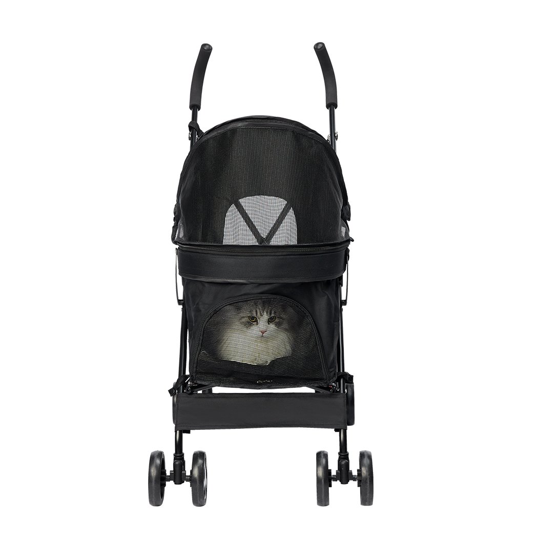pet stroller Foldable Pet Stroller Pushchair Black