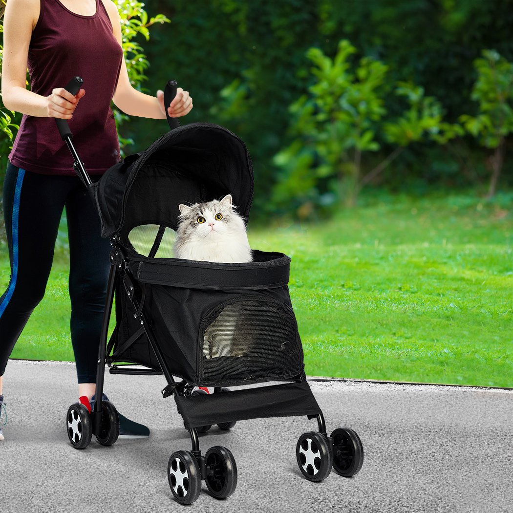 pet stroller Foldable Pet Stroller Pushchair Black
