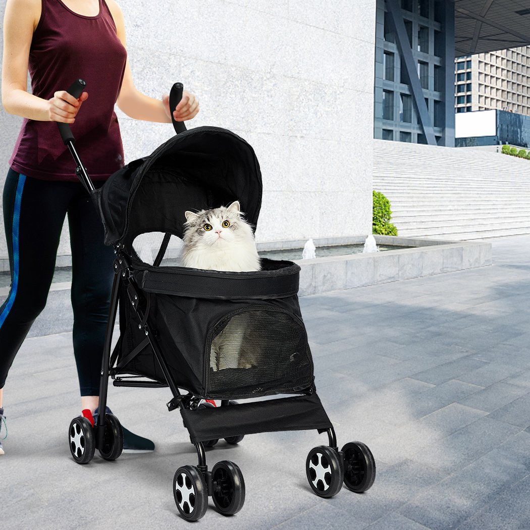 pet stroller Foldable Pet Stroller Pushchair Black