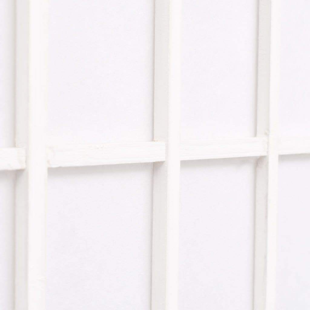 Folding 4-Panel Room Divider Japanese Style 160x170 cm White