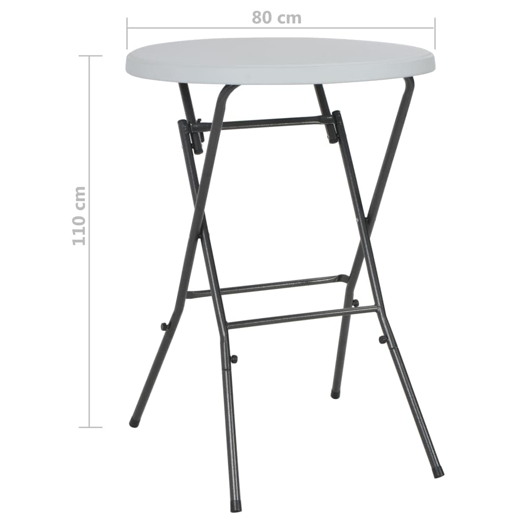 Folding Bar Table White HDPE - Simple deals