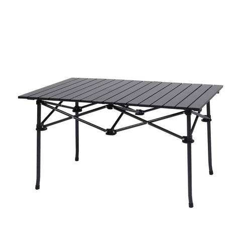 Folding camping table black