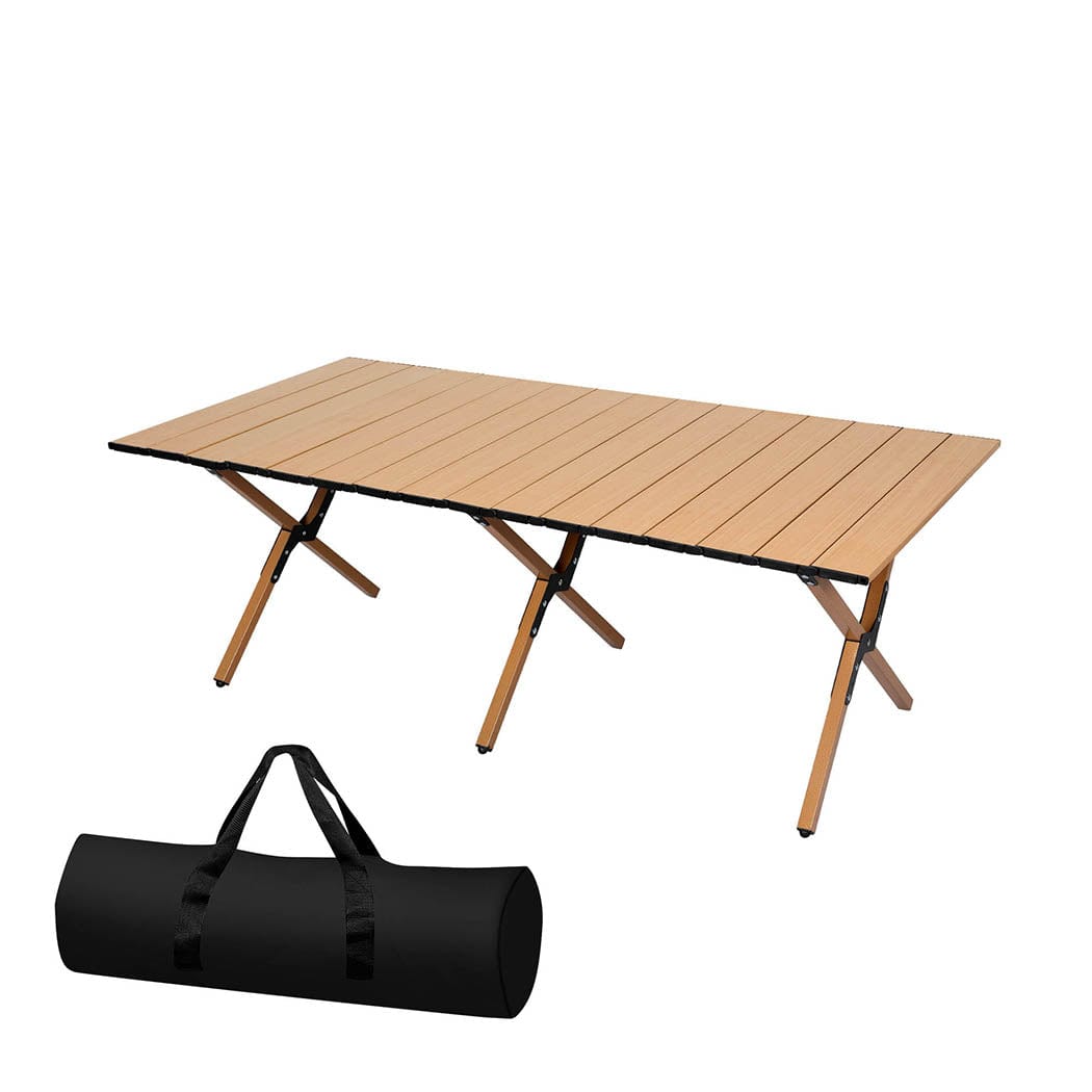 Folding Camping Table Foldable Portable Picnic Outdoor Egg Roll BBQ Desk