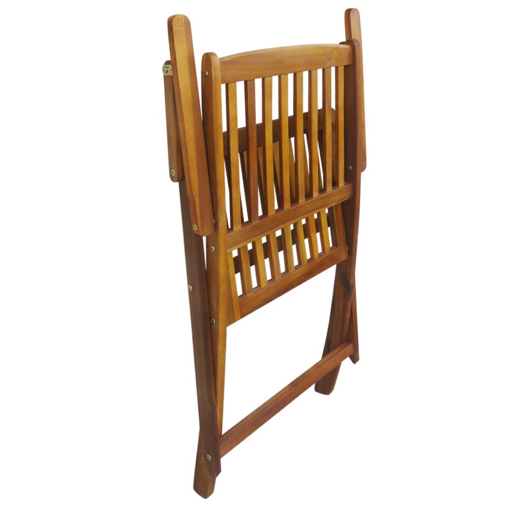 Folding Outdoor Chairs 2 pcs Solid Acacia Wood
