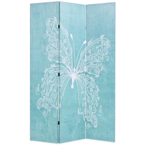 Folding Room Divider 120x180 cm Butterfly Blue