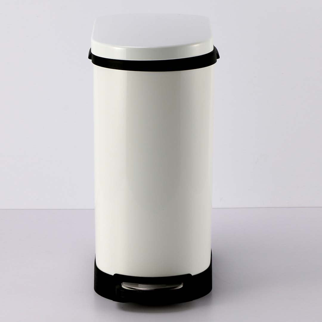 Kitchen Bins Foot Pedal Stainless Steel Rubbish Recycling Garbage Waste Trash Bin 10L U White