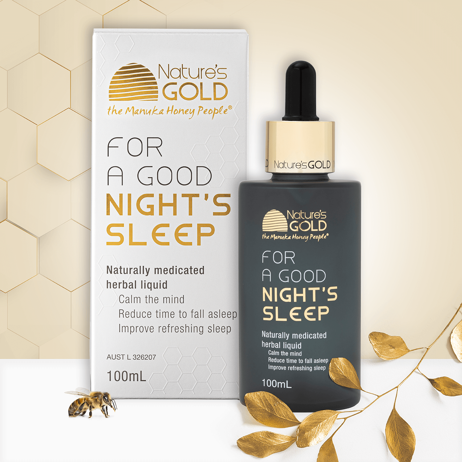 FOR A GOOD NIGHT'S SLEEP WITH MANUKA HONEY