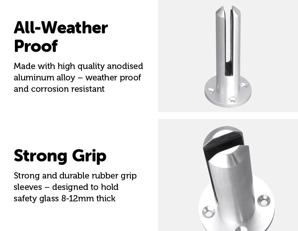 DIY Frameless Pool Glass Fencing Clamps Spigots