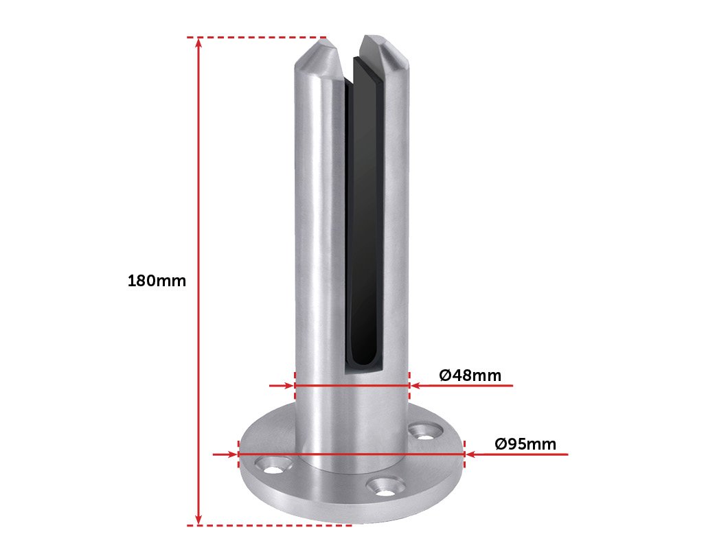 DIY Frameless Pool Glass Fencing Clamps Spigots