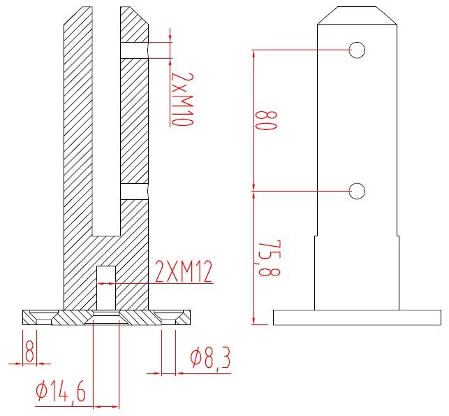 DIY Frameless Pool Glass Fencing Clamps Spigots