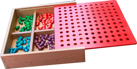 Toys Froebel Gifts J2- Pegs And Lacing Box