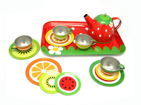 toys for infant Fruit Tin Tea Set