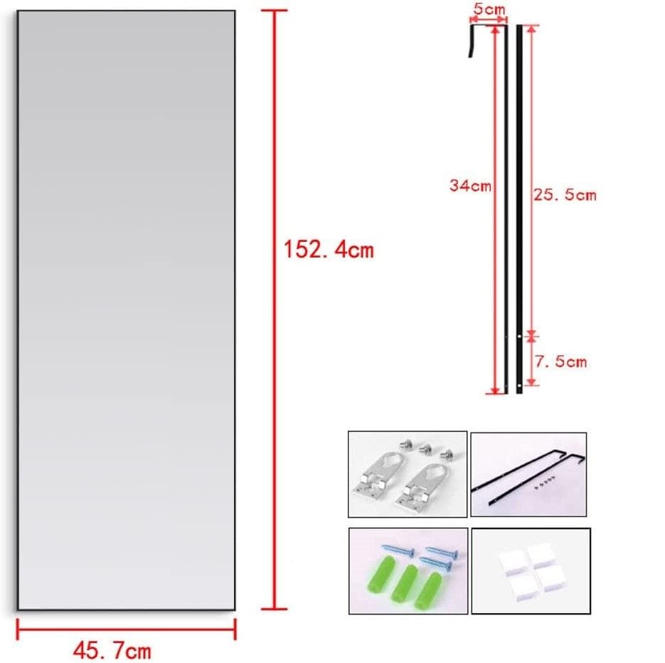 Full-Length Door Mirror Long Standing for Bedroom