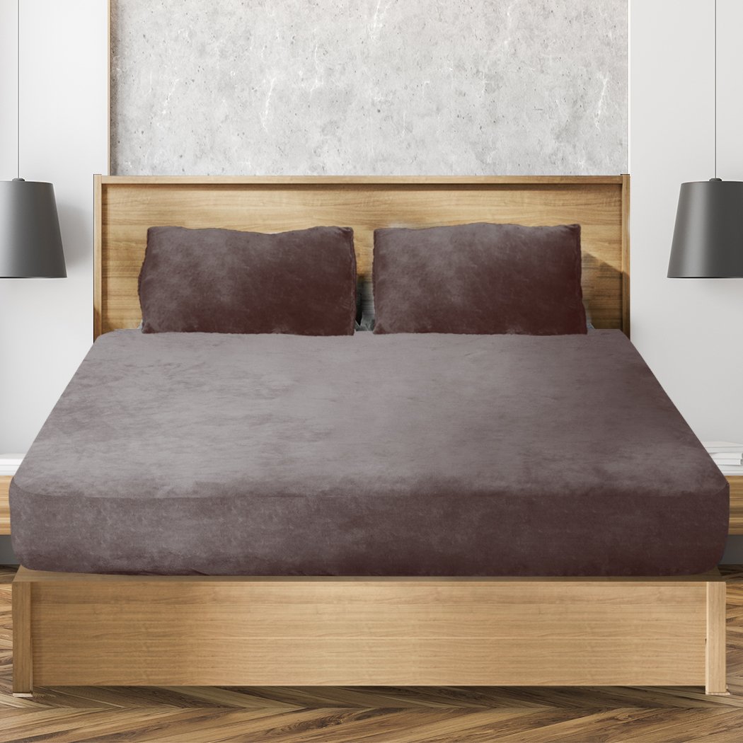Bedding Set Fully elastic fitted sheet Double Size Mink