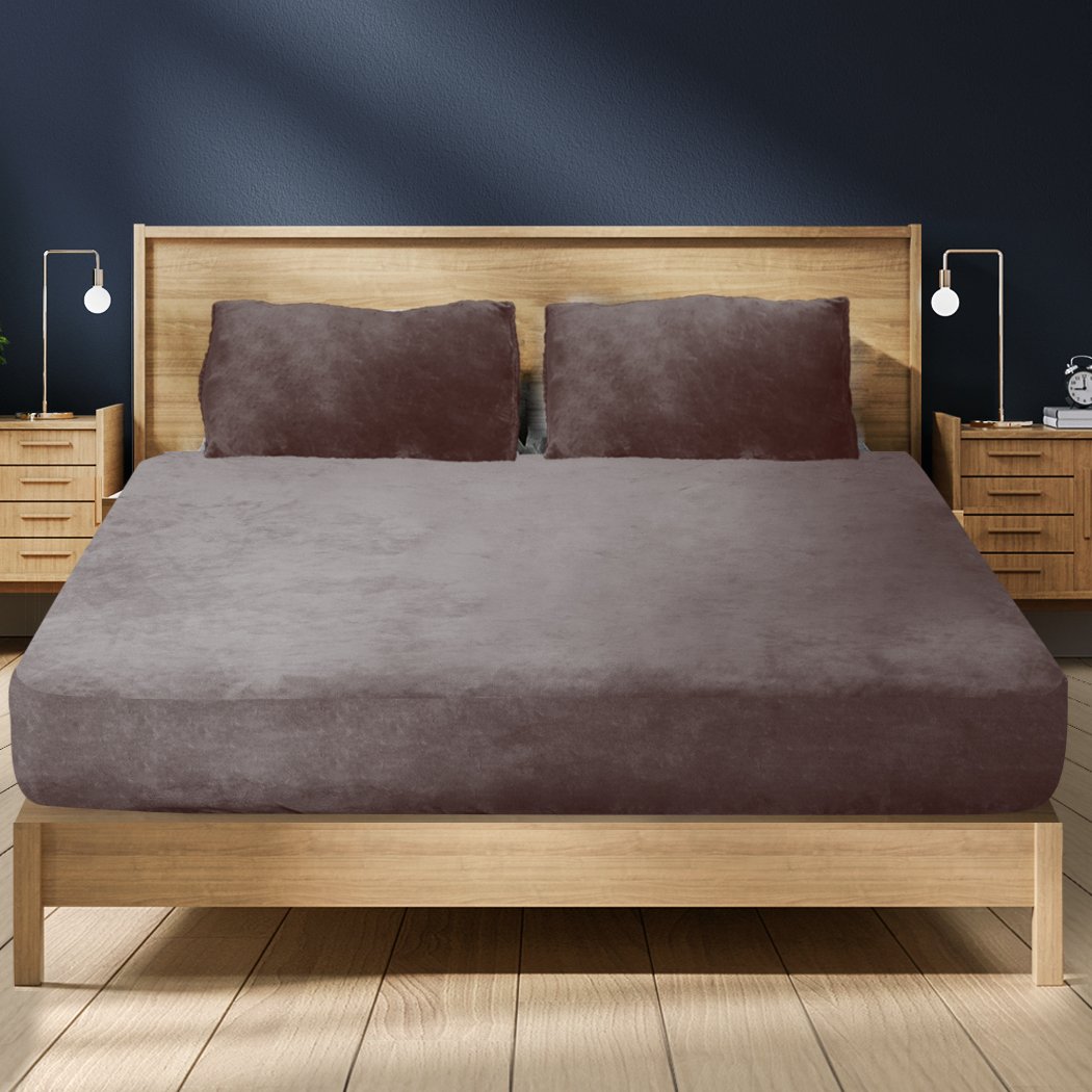 Bedding Set Fully elastic fitted sheet Double Size Mink