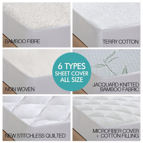 Fully Fitted Waterproof Bamboo Fibre Mattress Protector Super King Size