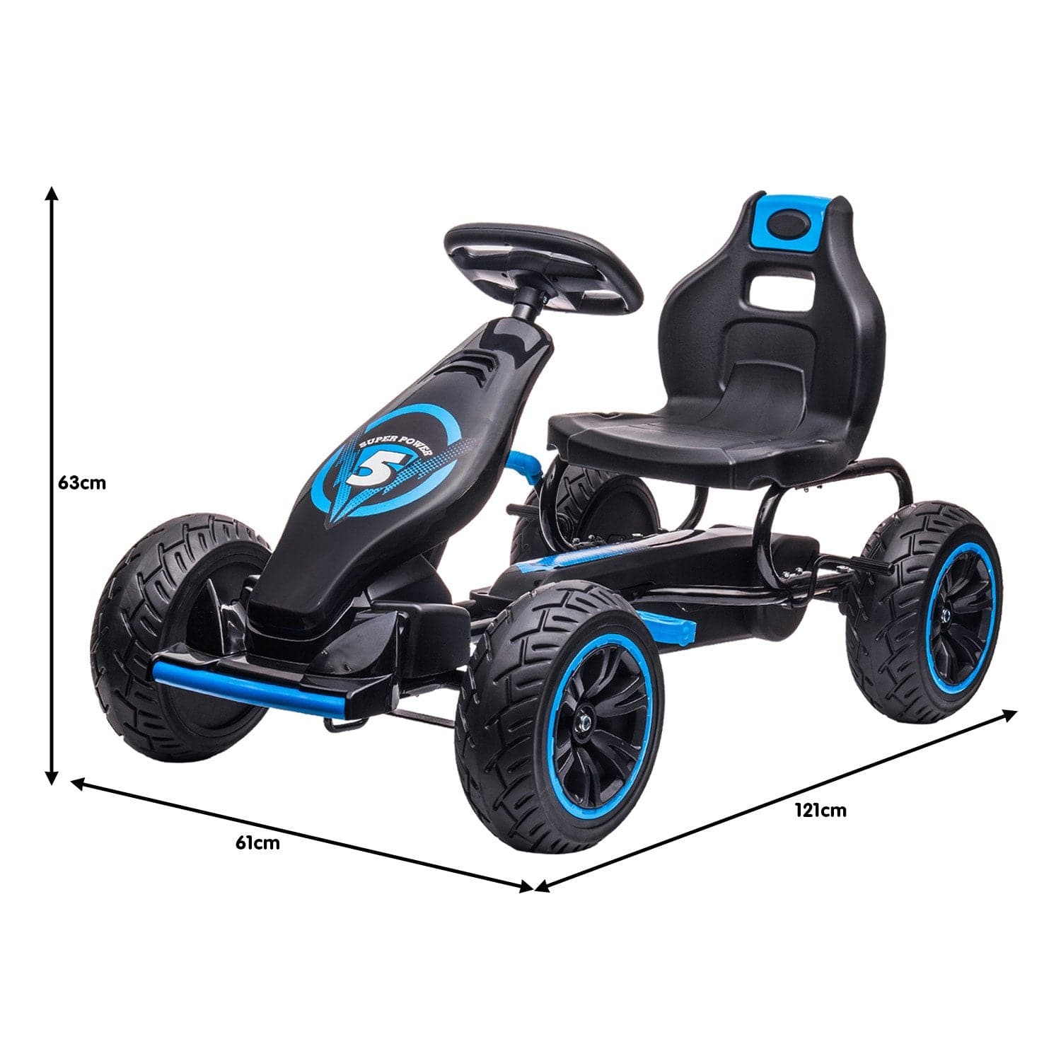 G18 Kids Ride On Pedal Go Kart - Blue