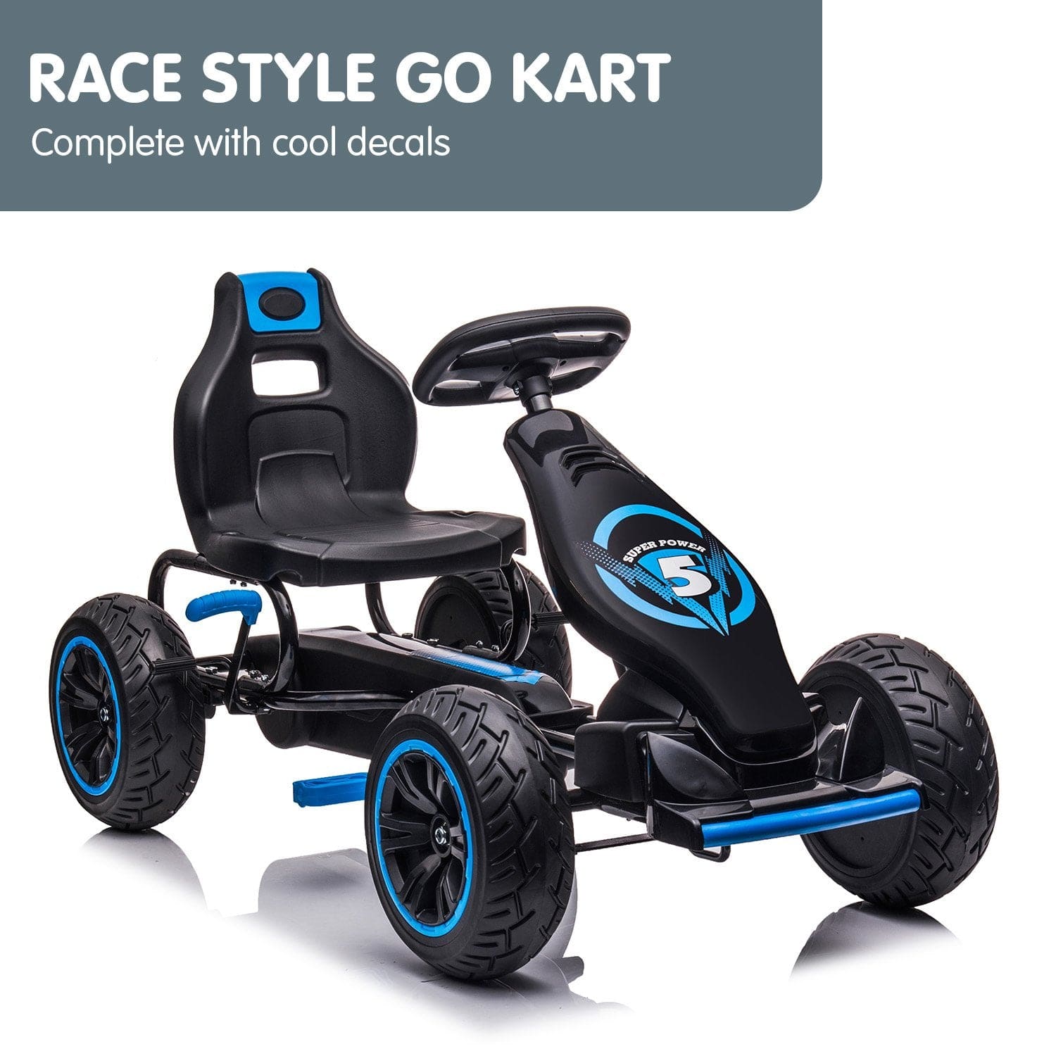 G18 Kids Ride On Pedal Go Kart - Blue