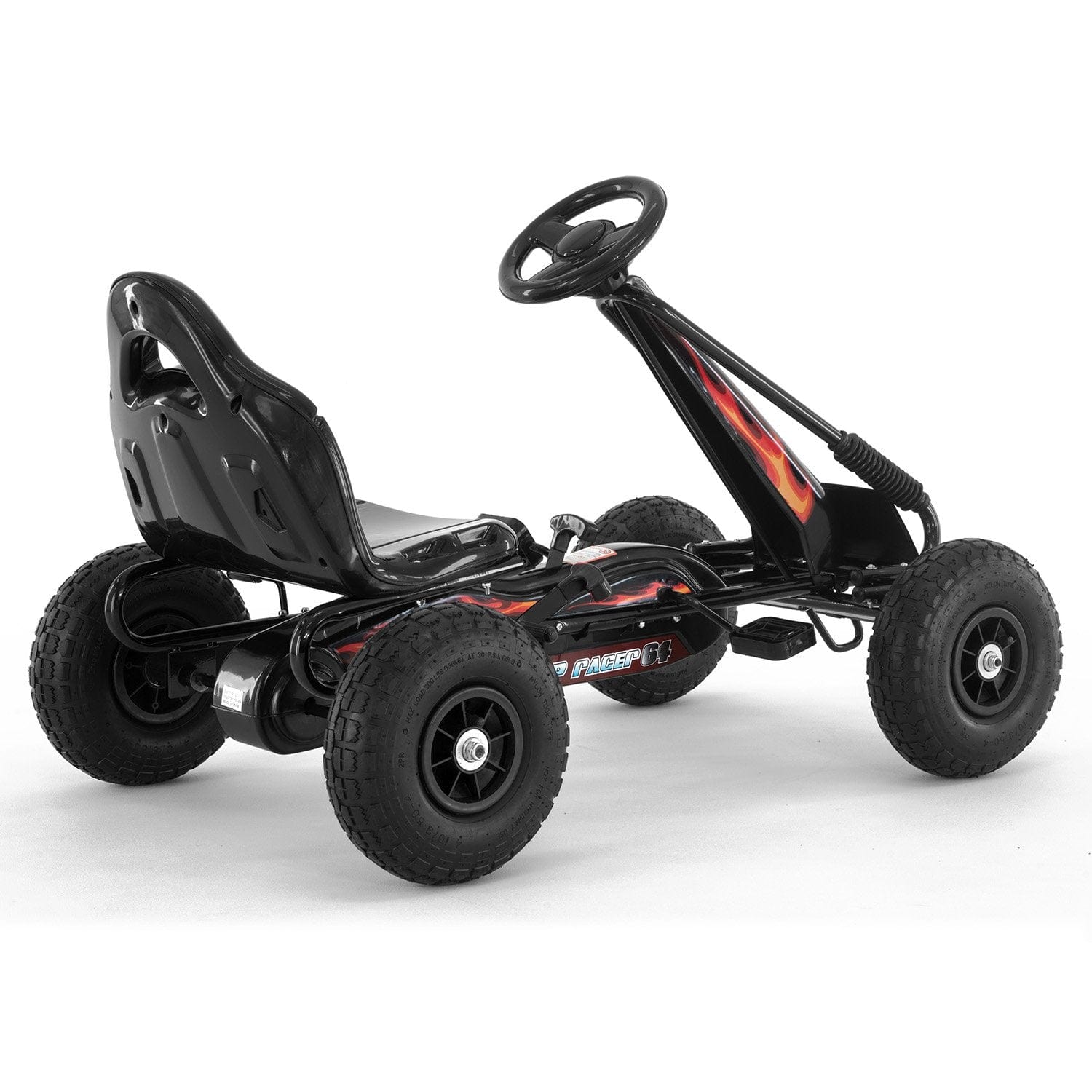 G95 Kids Ride On Pedal-Powered Go Kart - Black