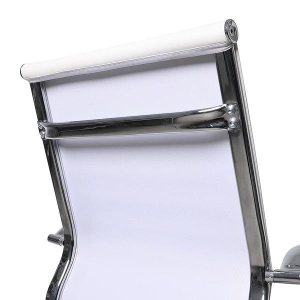 office & study Gaming Chairs PU Mat Seat Mid-Back Computer White