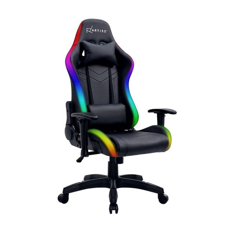 Gaming Office Chair RGB LED Lights Computer Desk Chair Home Work Chairs