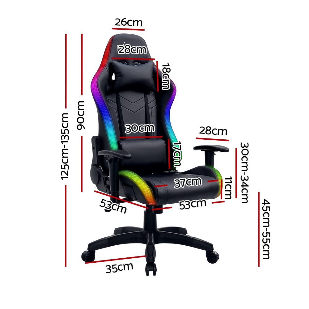 early sale simpledeal Gaming Office Chair RGB LED Lights Computer Desk Chair Home Work Chairs