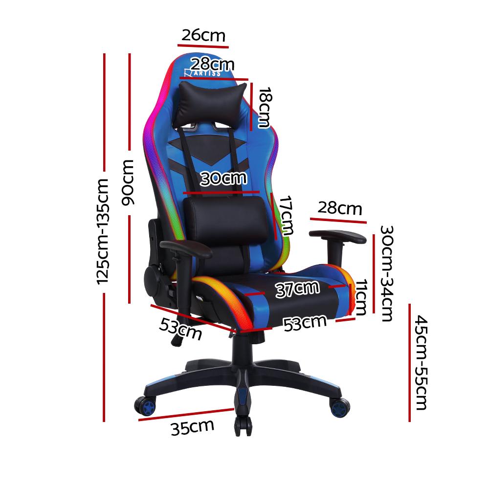 early sale simpledeal Gaming Office Chair RGB LED Lights Computer Desk Chair Home Work Chairs