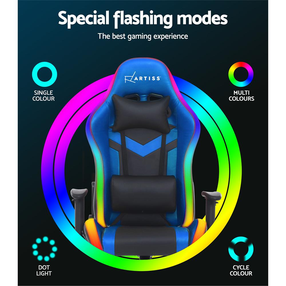 early sale simpledeal Gaming Office Chair RGB LED Lights Computer Desk Chair Home Work Chairs