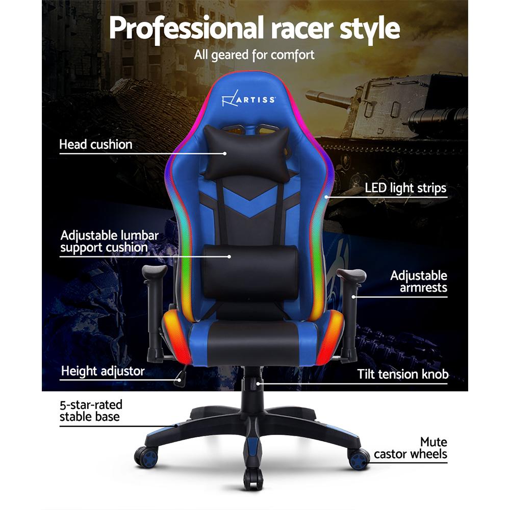 early sale simpledeal Gaming Office Chair RGB LED Lights Computer Desk Chair Home Work Chairs