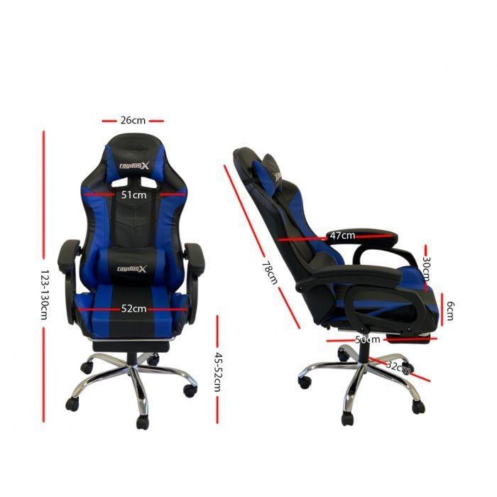 Gaming Office Chairs With Back Massage Pointer And Recliner Footrest