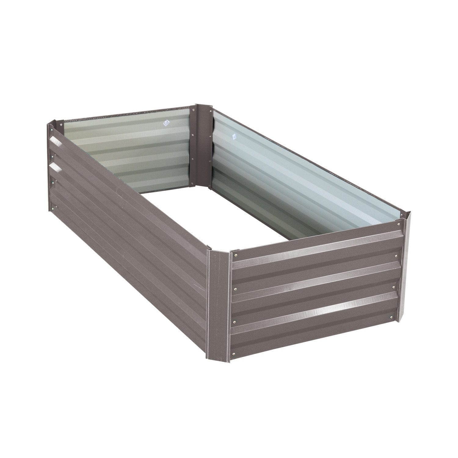 Garden Bed 120 x 60 x 30cm Galvanized Steel - Grey