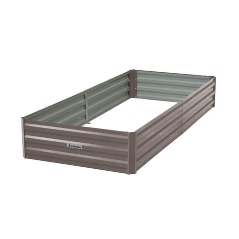 Garden Bed 210 x 90 x 30cm Galvanized Steel - Grey