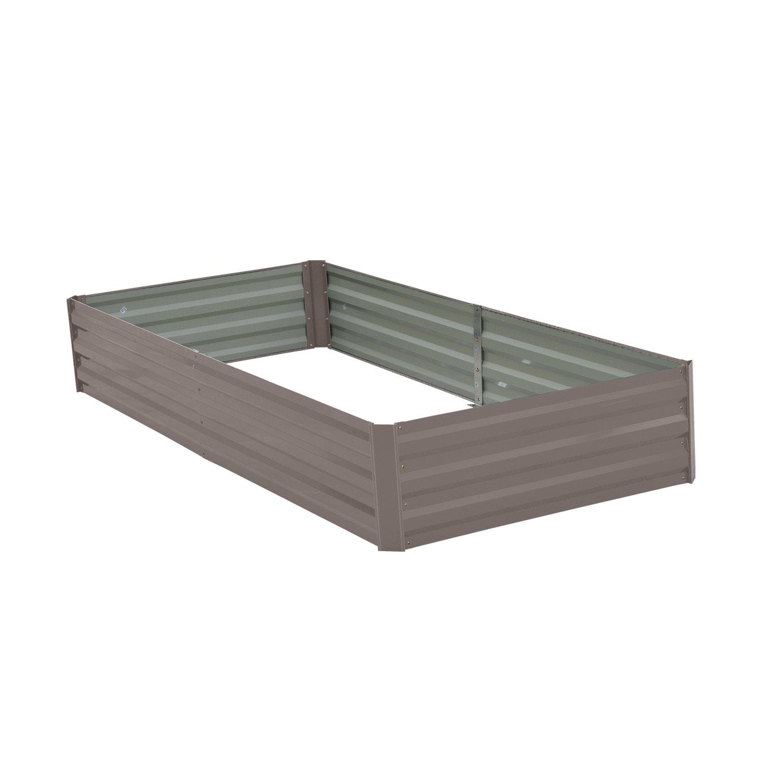 Garden Bed 210 x 90 x 30cm Galvanized Steel - Grey