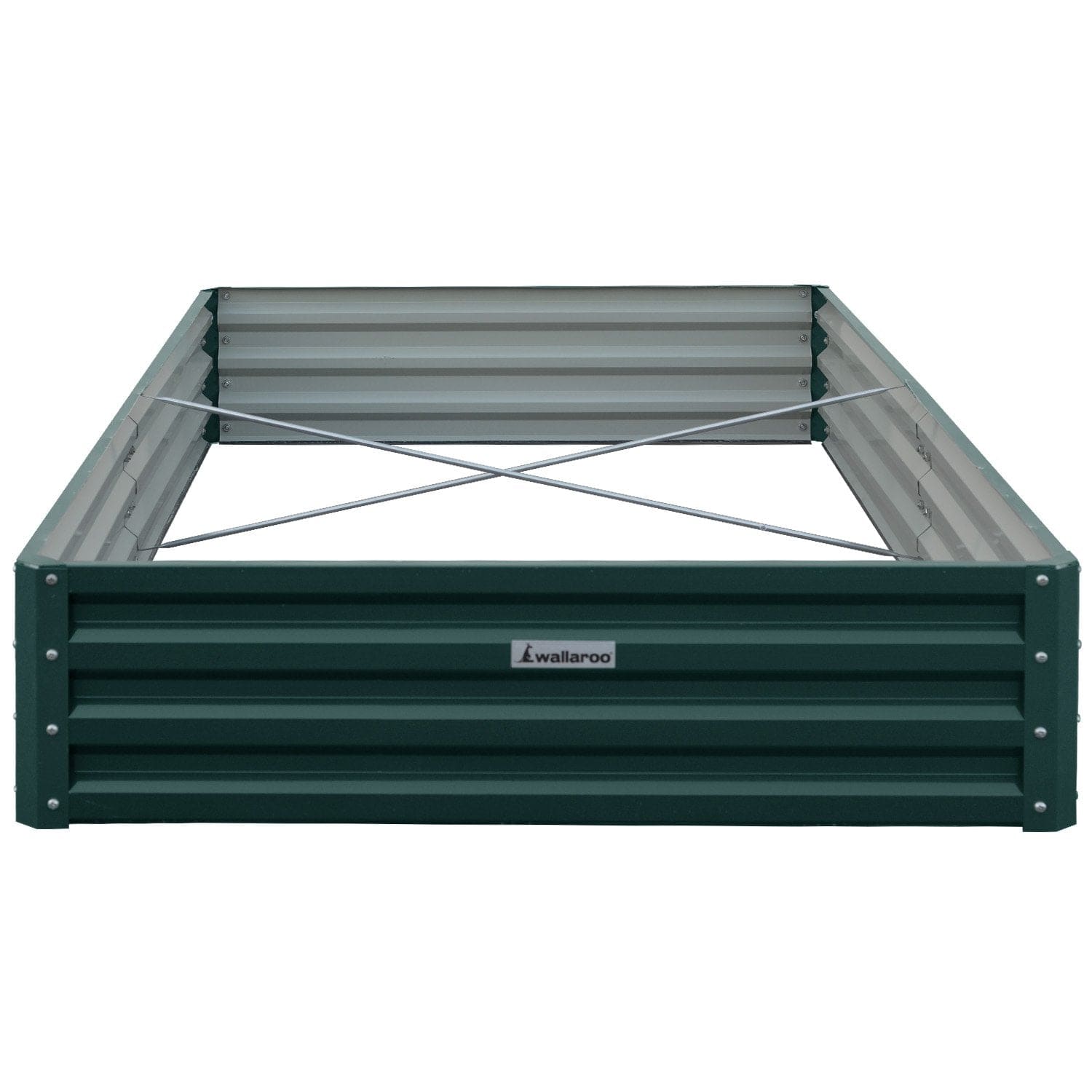 Garden Bed 240 x 120 x 30cm Galvanized Steel - Green