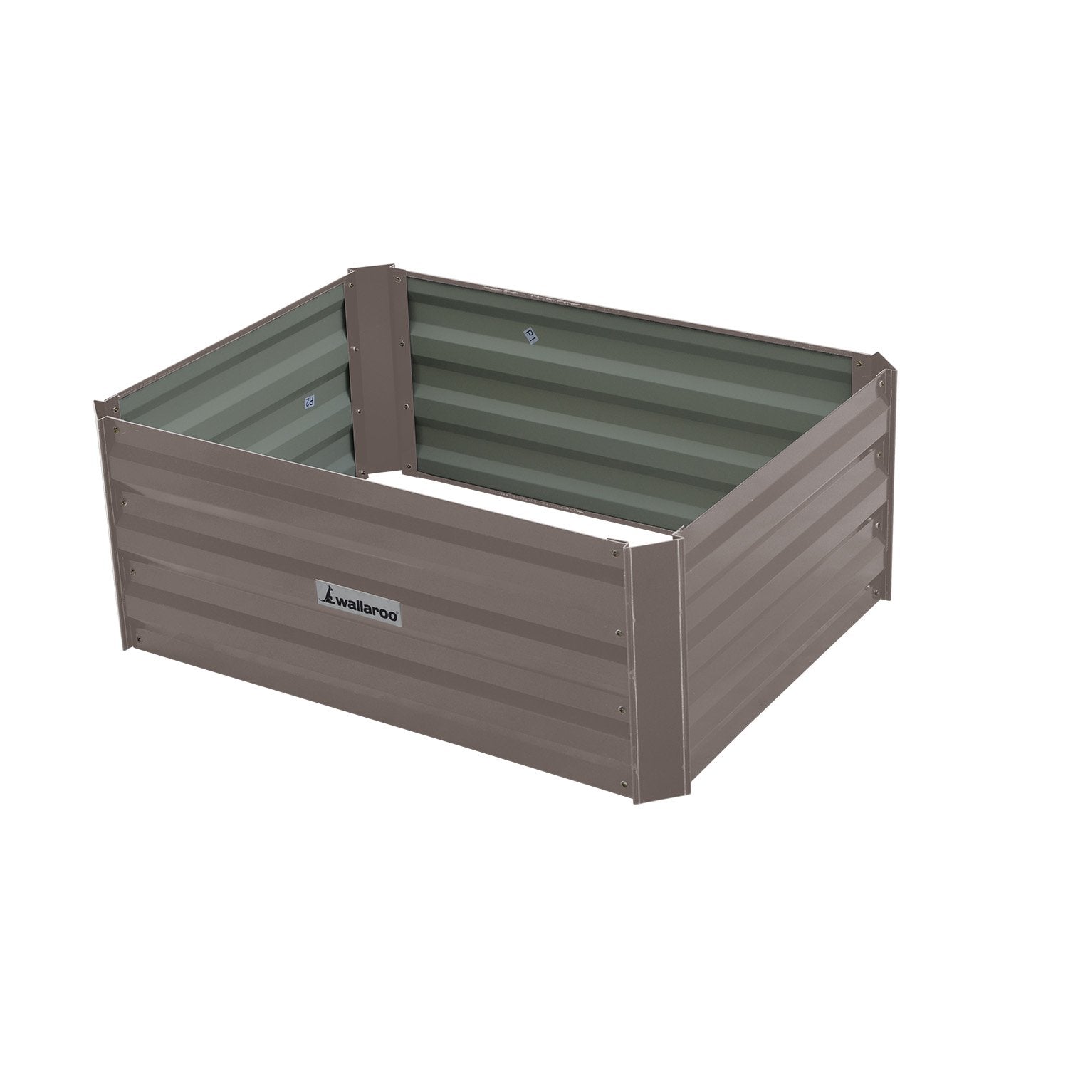 Garden Bed 80 x 60 x 30cm Galvanized Steel - Grey