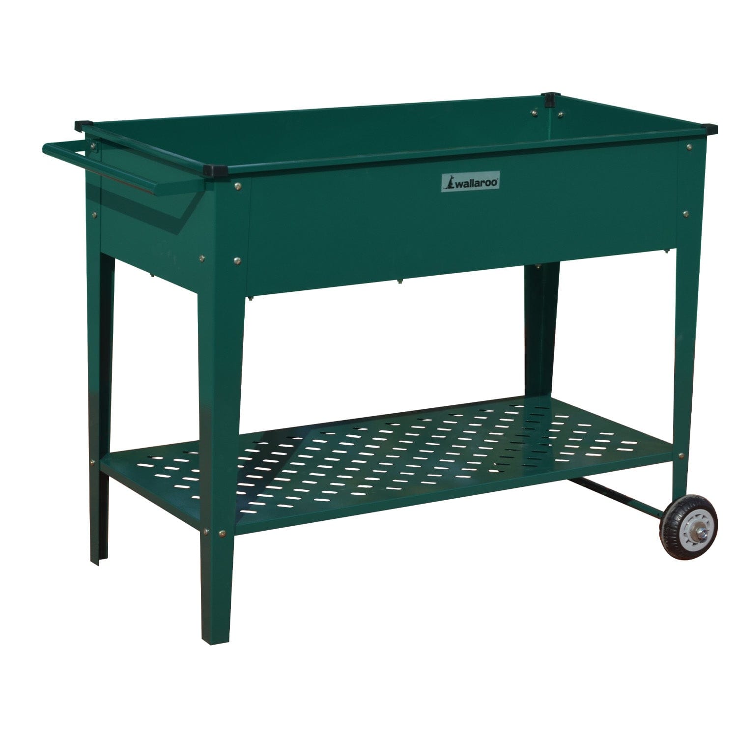 Garden Bed Cart Raised Planter Box 108.5 x 50.5 x 80cm Galvanized Steel - Green