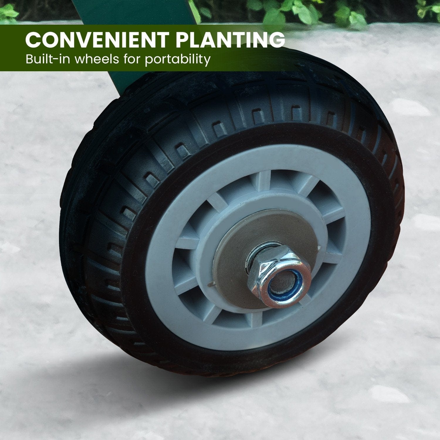 Garden Bed Cart Raised Planter Box 108.5 x 50.5 x 80cm Galvanized Steel - Green