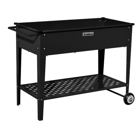 Garden Bed Raised 108.5 x 50.5 x 80cm Galvanized Steel  Black