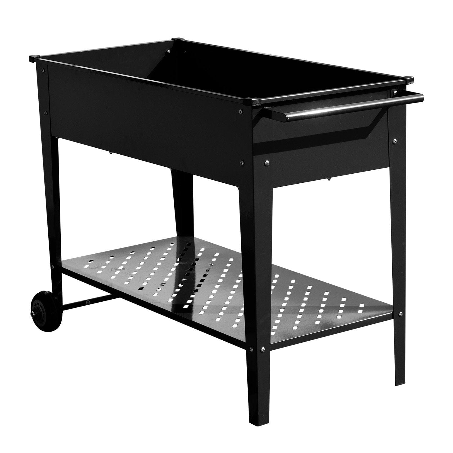 Garden Bed Raised 108.5 x 50.5 x 80cm Galvanized Steel  Black