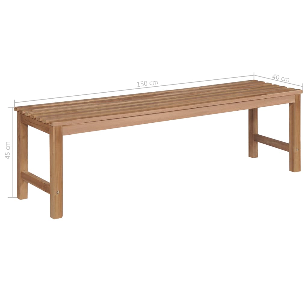 Garden Bench 150 cm Solid Teak - Simple deals