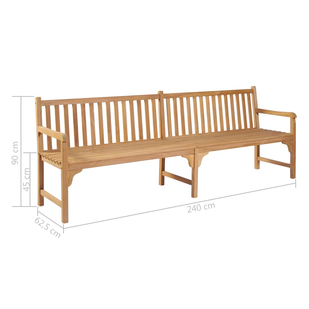 Garden Bench 240 cm Solid Teak