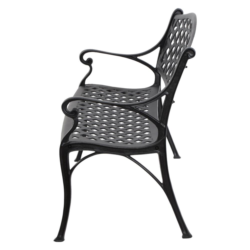 early sale simpledeal Garden Bench Outdoor Seat Chair Cast Aluminium Park Black