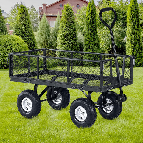 garden care Garden Cart with Mesh Liner Lawn Folding Trolley Hammer